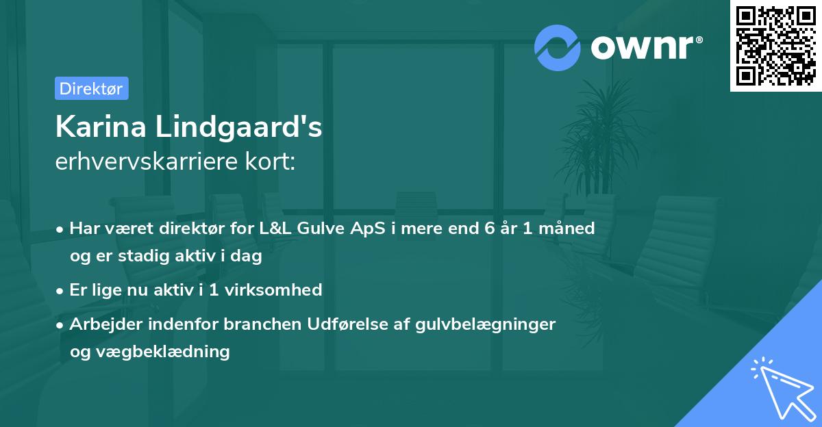 Karina Lindgaard's erhvervskarriere kort
