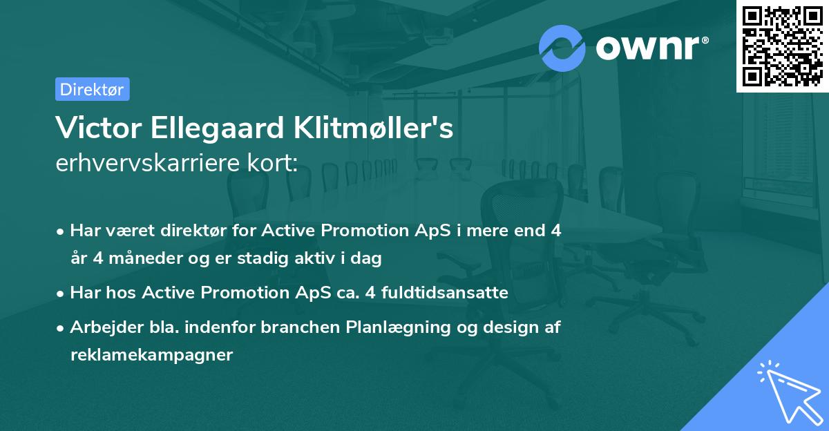 Victor Ellegaard Klitmøller's erhvervskarriere kort