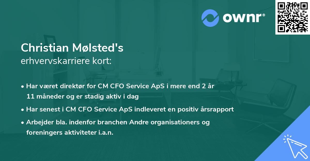 Christian Mølsted's erhvervskarriere kort