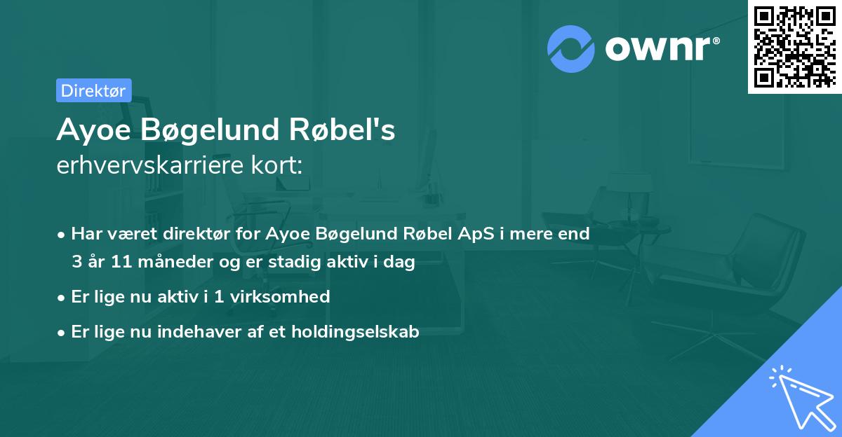 Ayoe Bøgelund Røbel's erhvervskarriere kort