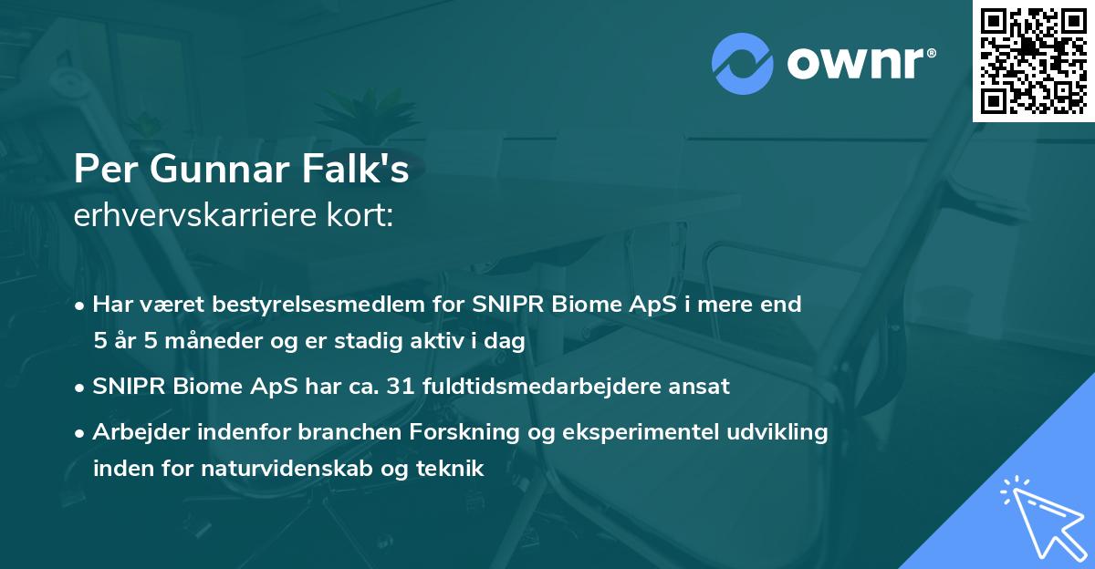 Per Gunnar Falk's erhvervskarriere kort