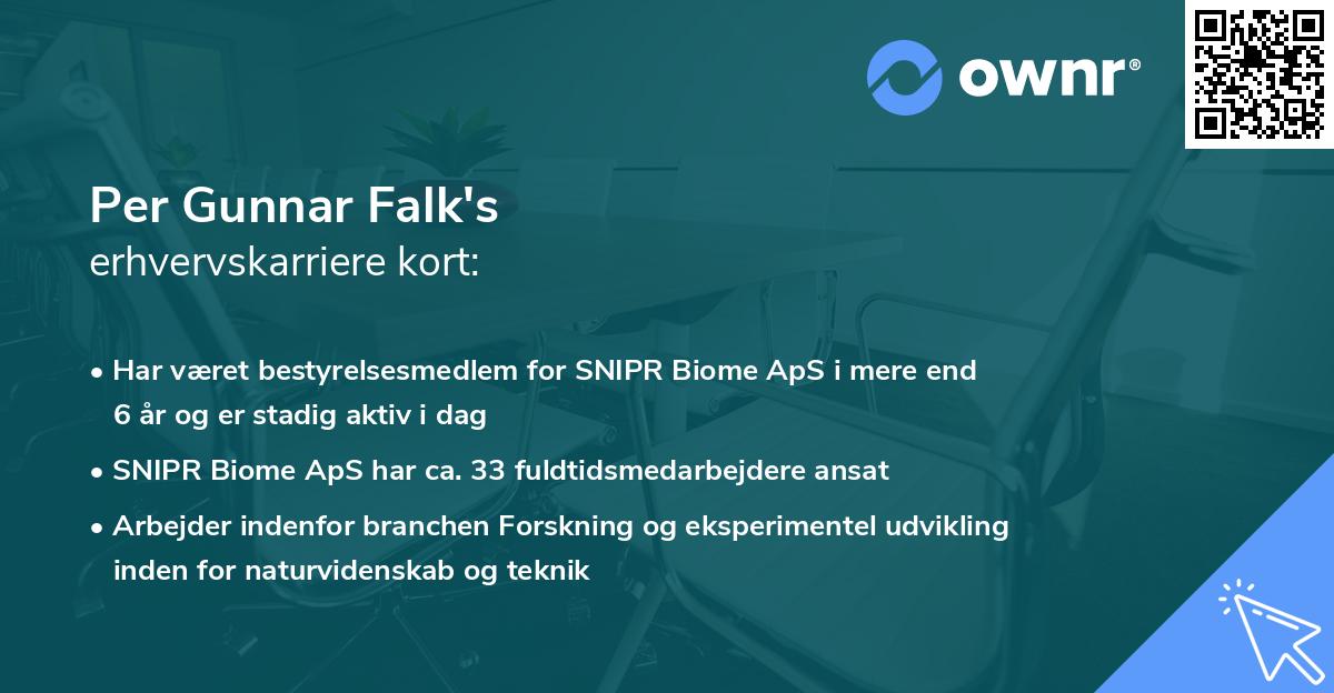 Per Gunnar Falk's erhvervskarriere kort