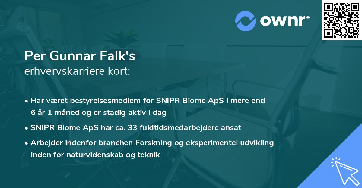 Per Gunnar Falk's erhvervskarriere kort