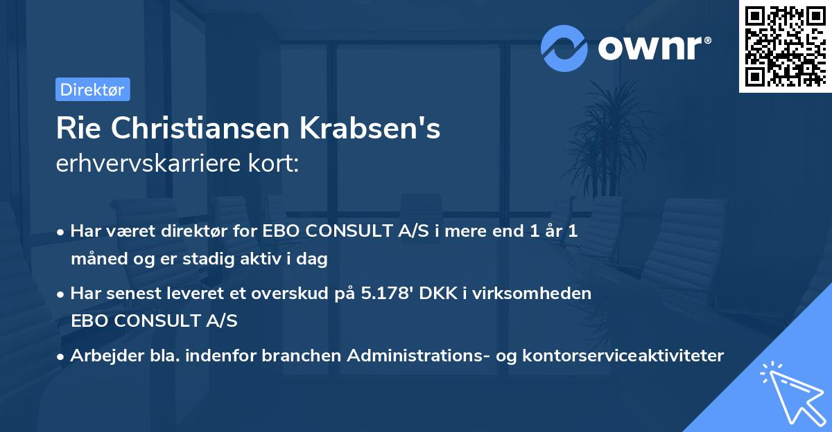 Rie Christiansen Krabsen's erhvervskarriere kort