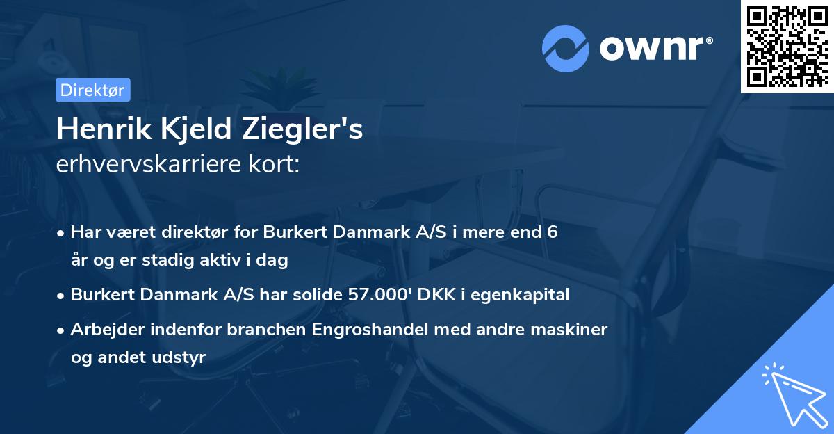 Henrik Kjeld Ziegler's erhvervskarriere kort