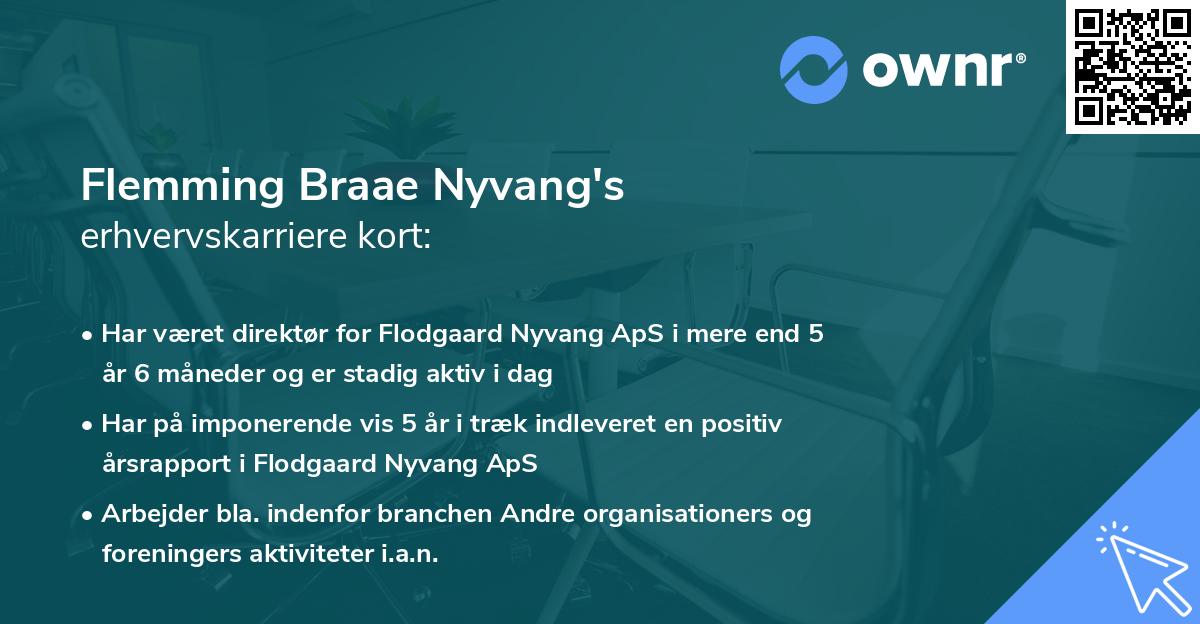 Flemming Braae Nyvang's erhvervskarriere kort