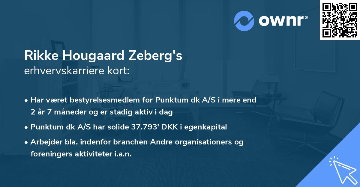 Rikke Hougaard Zeberg's erhvervskarriere kort