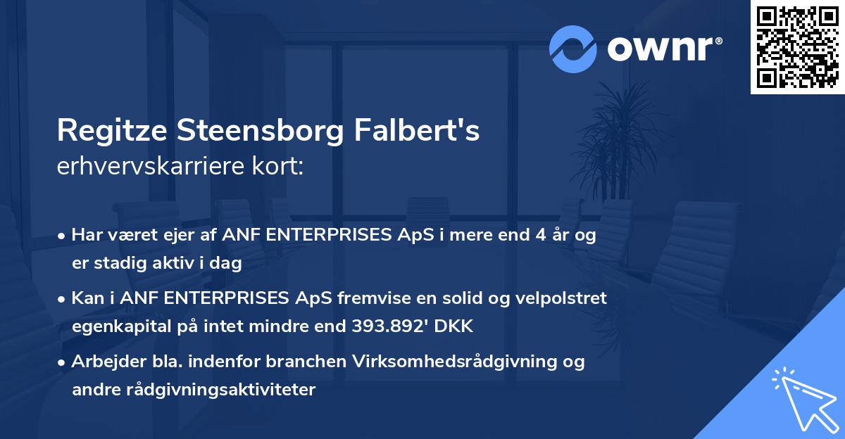 Regitze Steensborg Falbert's erhvervskarriere kort