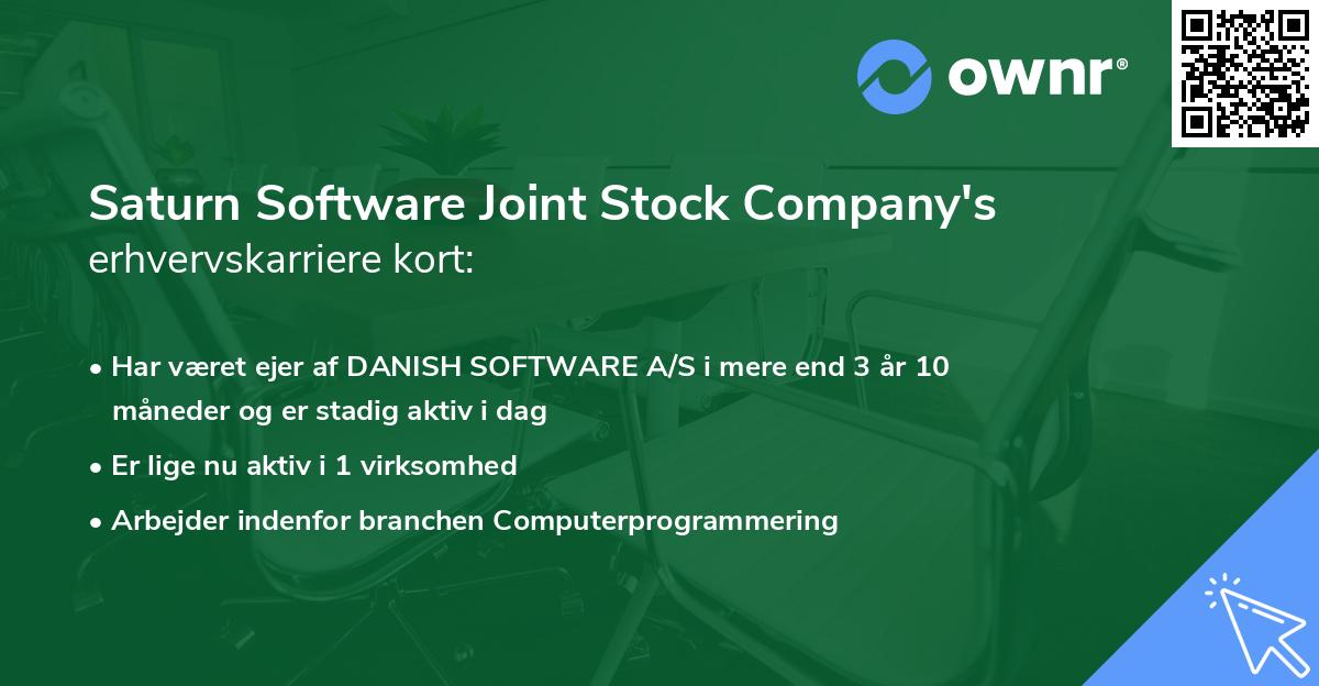 Saturn Software Joint Stock Company's erhvervskarriere kort