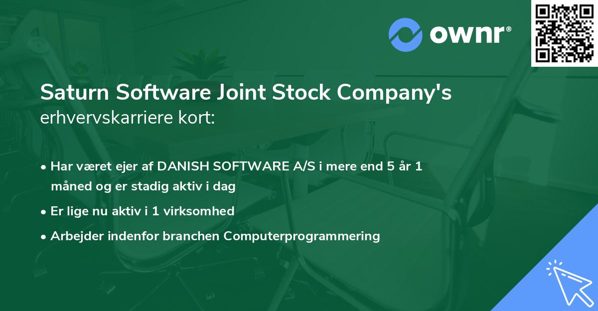 Saturn Software Joint Stock Company's erhvervskarriere kort