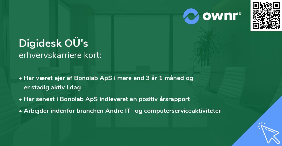 Digidesk OÜ's erhvervskarriere kort