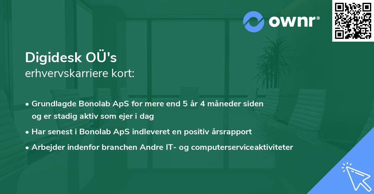 Digidesk OÜ's erhvervskarriere kort