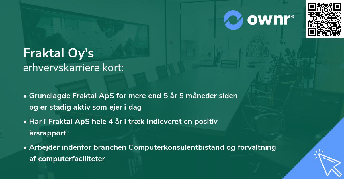 Fraktal Oy's erhvervskarriere kort