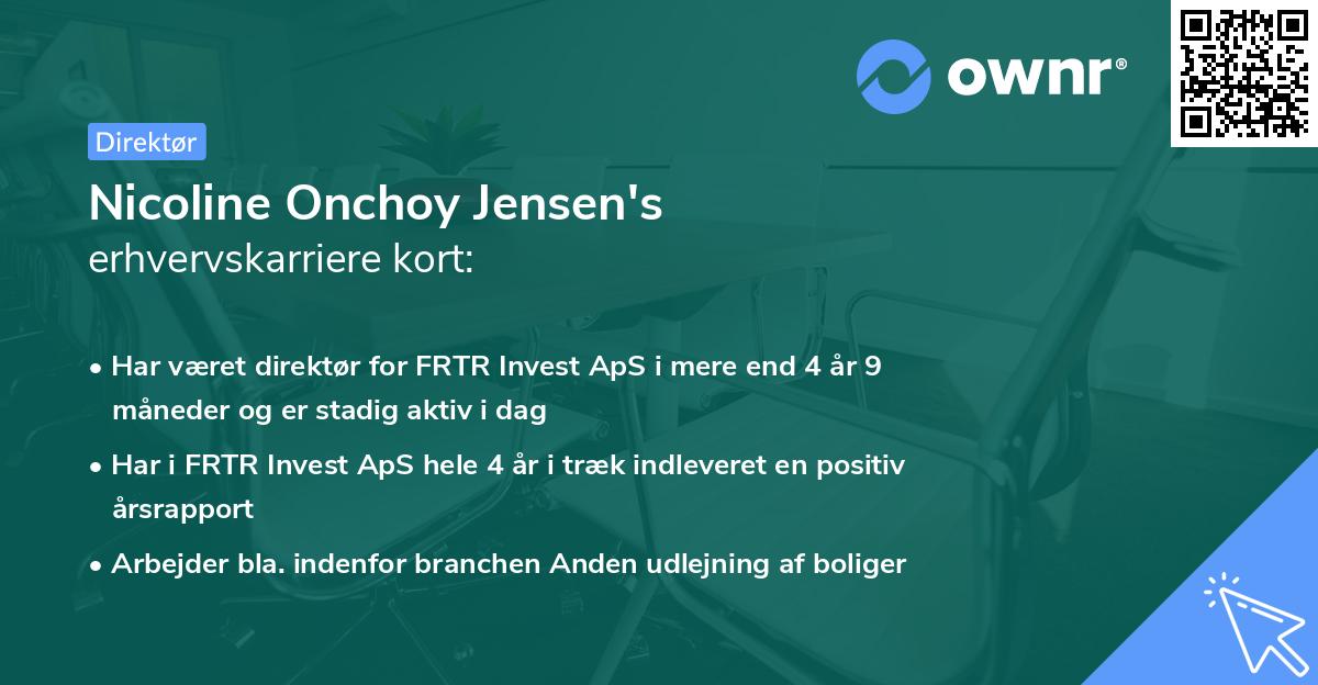 Nicoline Onchoy Jensen's erhvervskarriere kort
