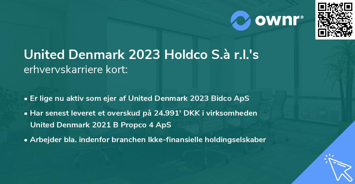United Denmark 2023 Holdco S.à r.l.'s erhvervskarriere kort
