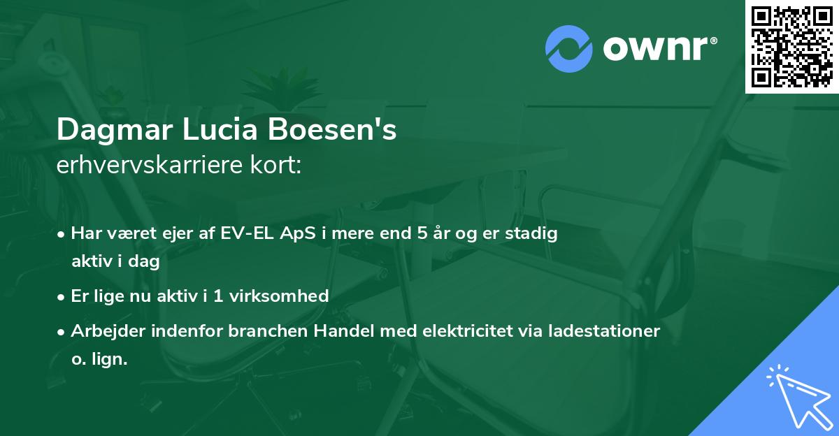 Dagmar Lucia Boesen's erhvervskarriere kort