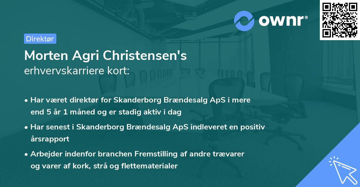 Morten Agri Christensen's erhvervskarriere kort
