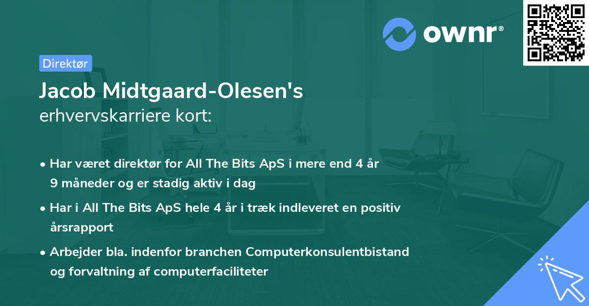 Jacob Midtgaard-Olesen's erhvervskarriere kort