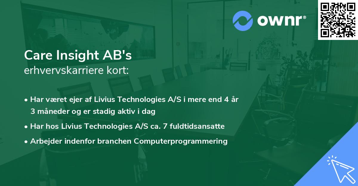 Care Insight AB's erhvervskarriere kort