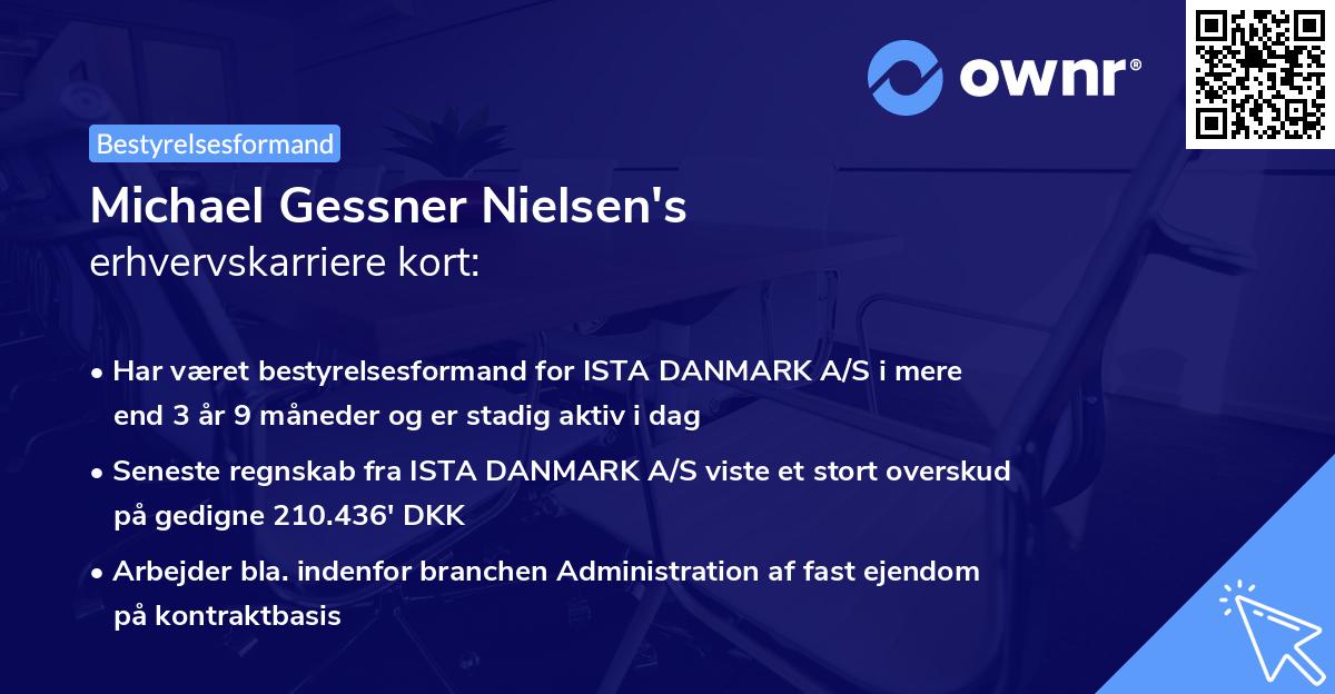 Michael Gessner Nielsen's erhvervskarriere kort