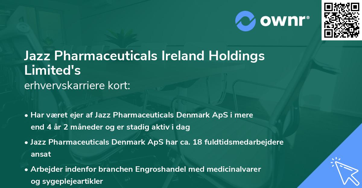 Jazz Pharmaceuticals Ireland Holdings Limited's erhvervskarriere kort