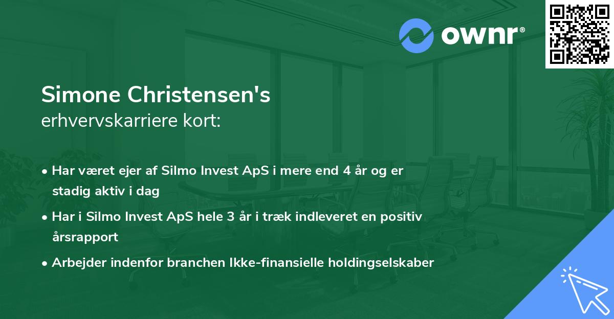 Simone Christensen's erhvervskarriere kort