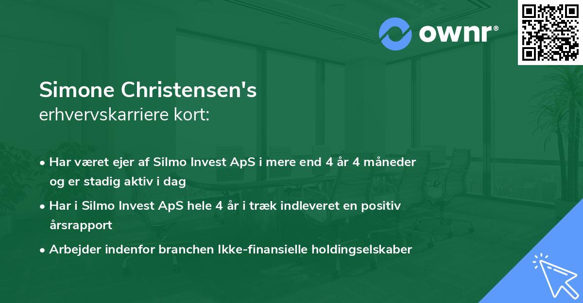 Simone Christensen's erhvervskarriere kort