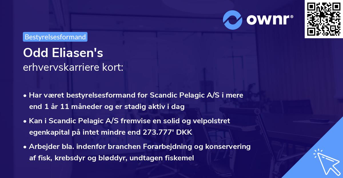 Odd Eliasen's erhvervskarriere kort