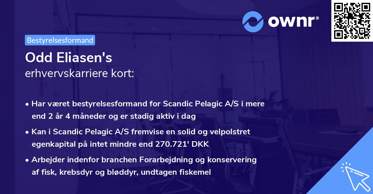 Odd Eliasen's erhvervskarriere kort