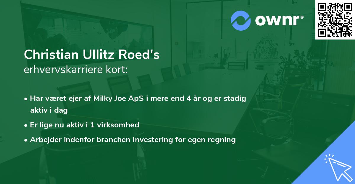 Christian Ullitz Roed's erhvervskarriere kort