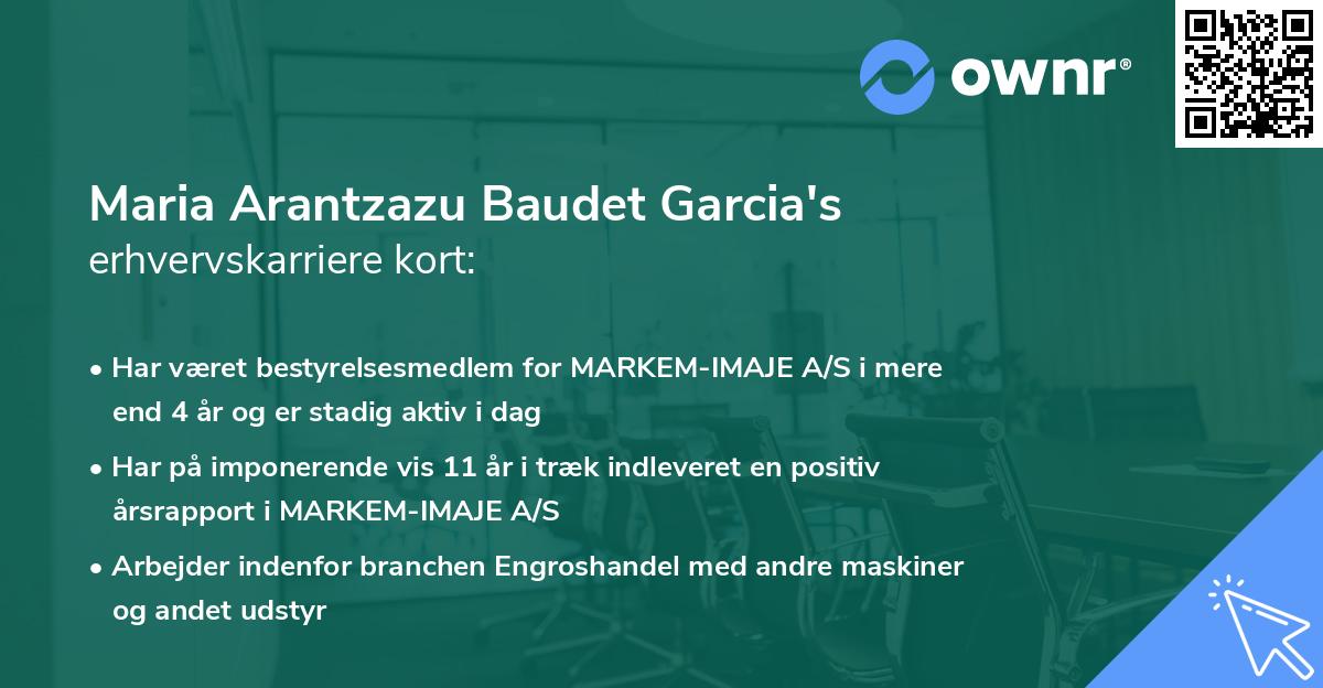 Maria Arantzazu Baudet Garcia's erhvervskarriere kort