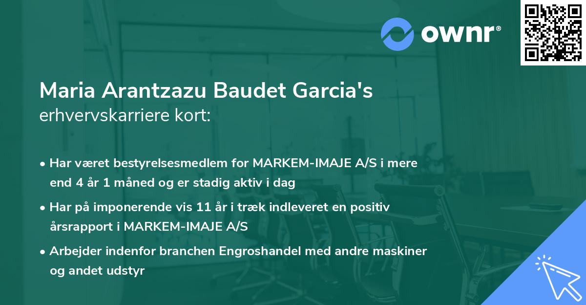 Maria Arantzazu Baudet Garcia's erhvervskarriere kort