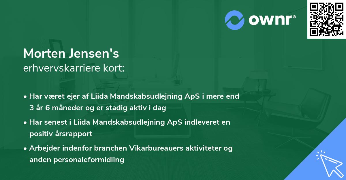 Morten Jensen's erhvervskarriere kort