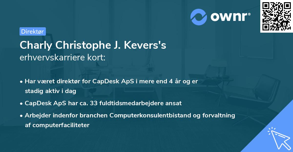 Charly Christophe J. Kevers's erhvervskarriere kort