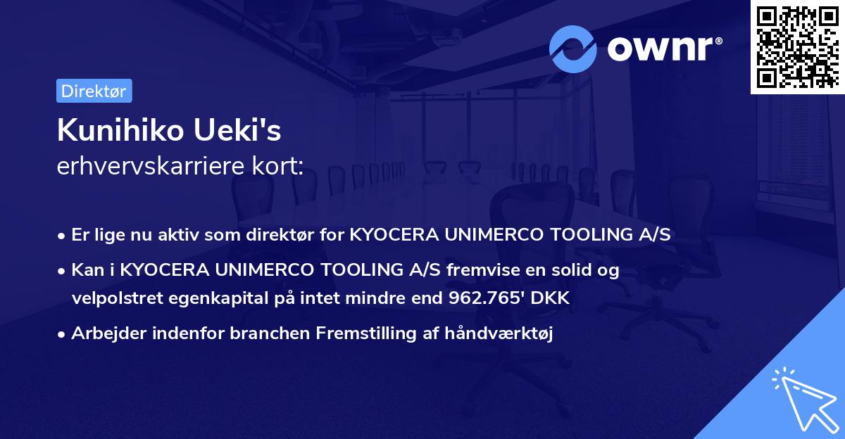 Kunihiko Ueki's erhvervskarriere kort
