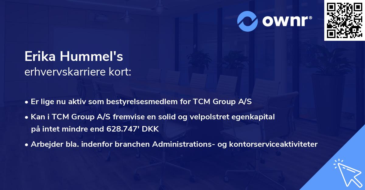 Erika Hummel's erhvervskarriere kort