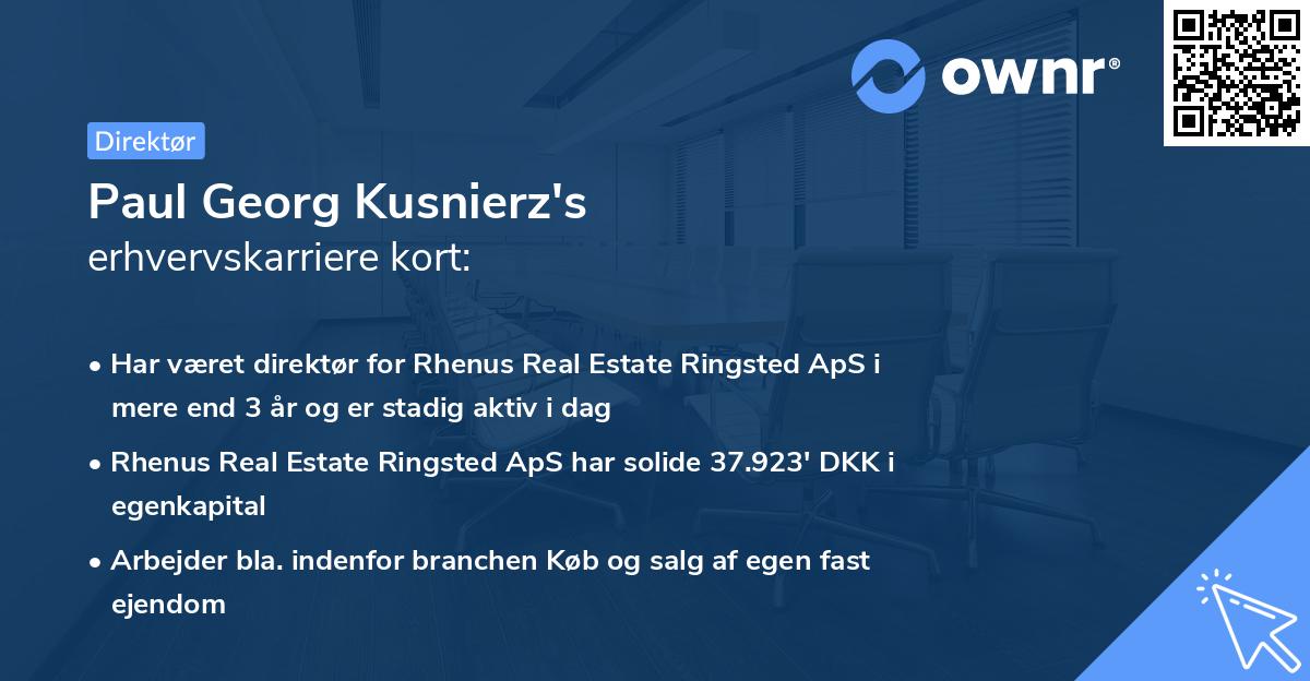 Paul Georg Kusnierz's erhvervskarriere kort