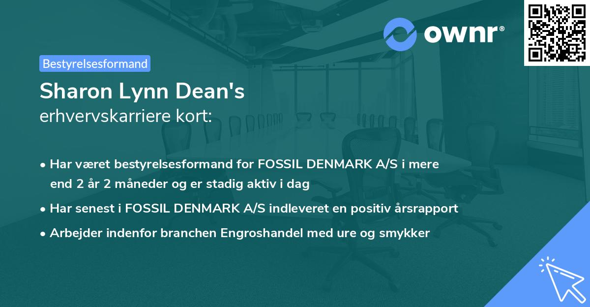 Sharon Lynn Dean's erhvervskarriere kort