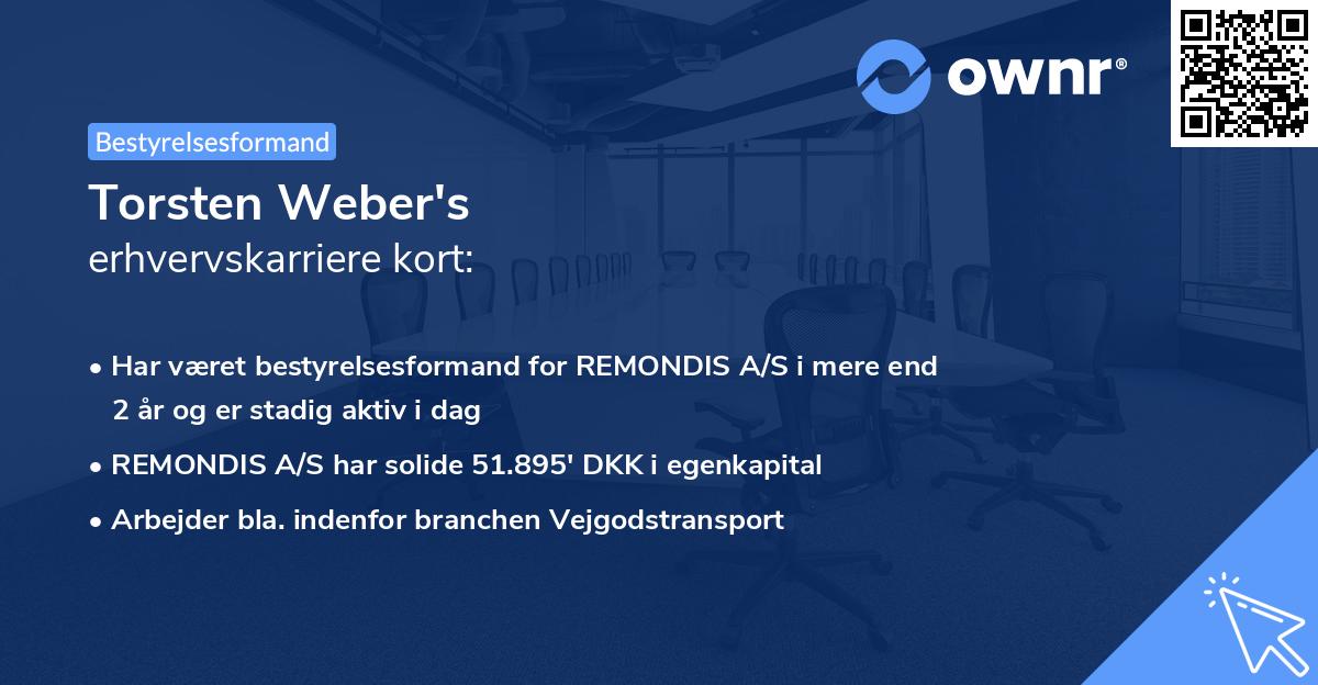 Torsten Weber's erhvervskarriere kort