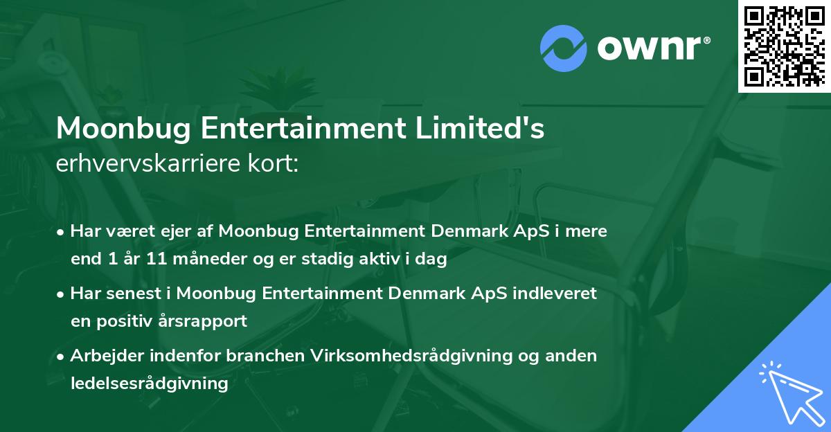 Moonbug Entertainment Limited's erhvervskarriere kort