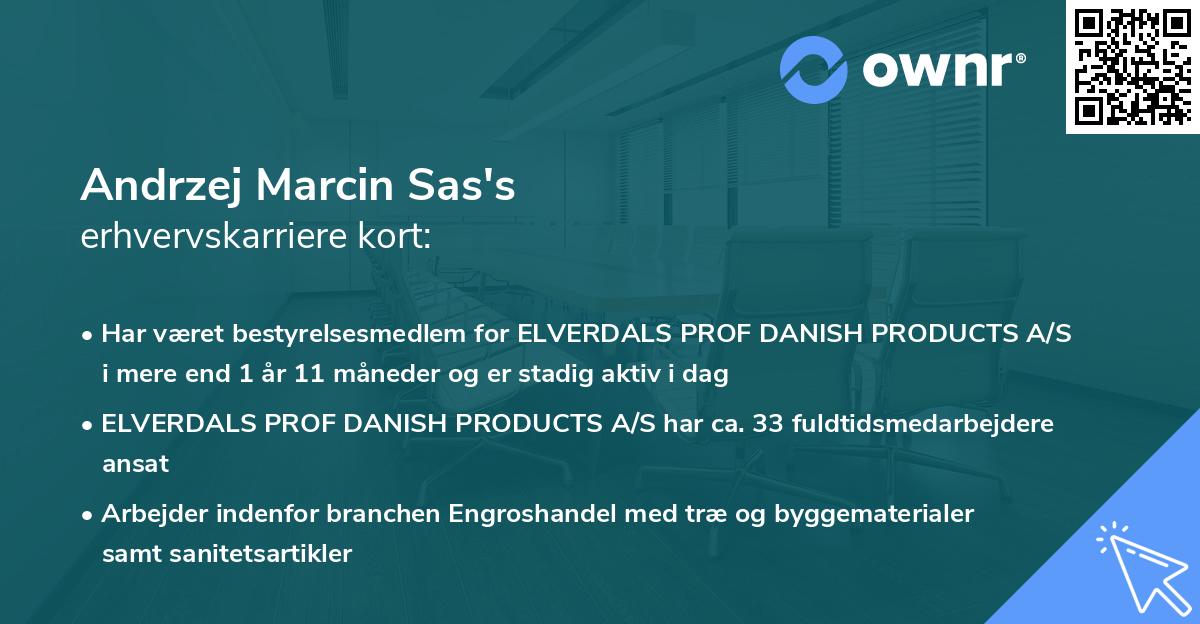 Andrzej Marcin Sas's erhvervskarriere kort