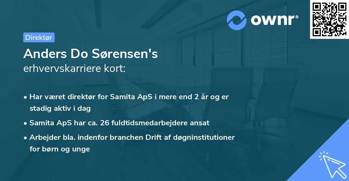 Anders Do Sørensen's erhvervskarriere kort