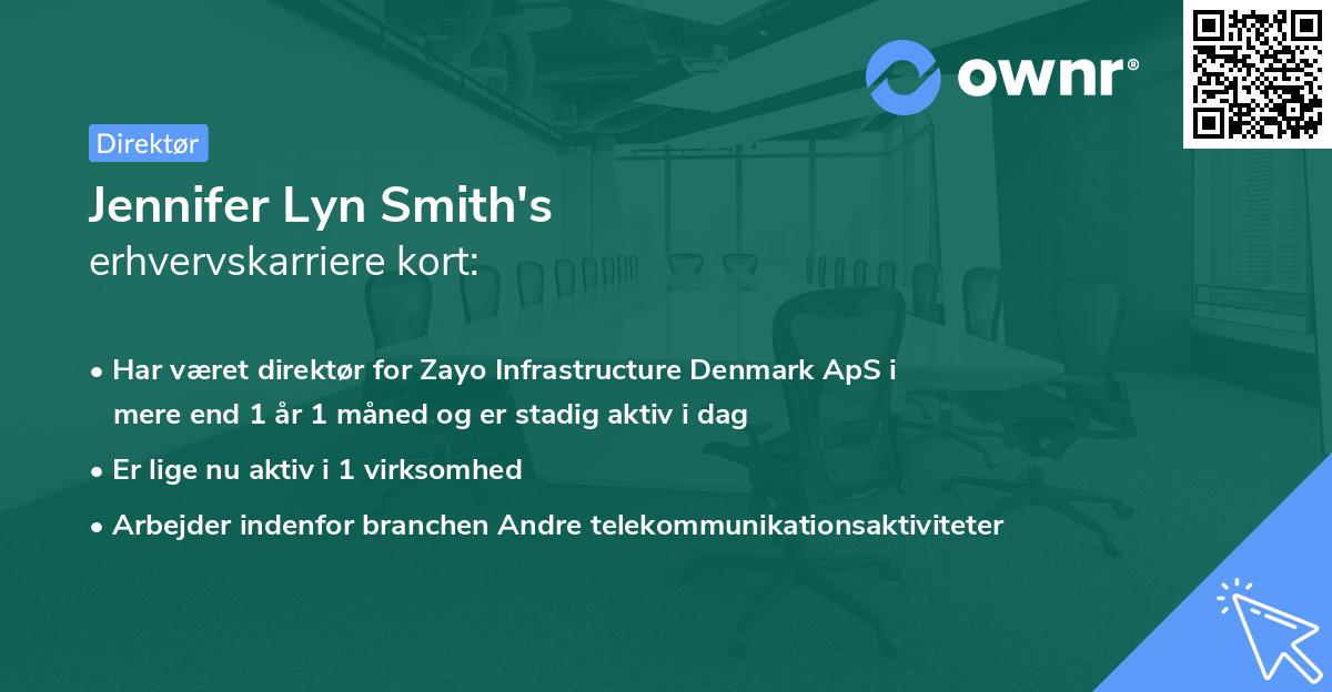 Jennifer Lyn Smith's erhvervskarriere kort