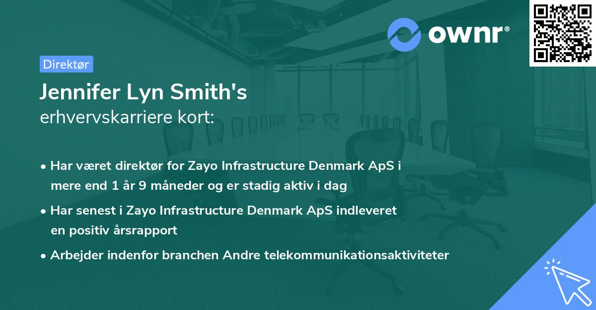 Jennifer Lyn Smith's erhvervskarriere kort