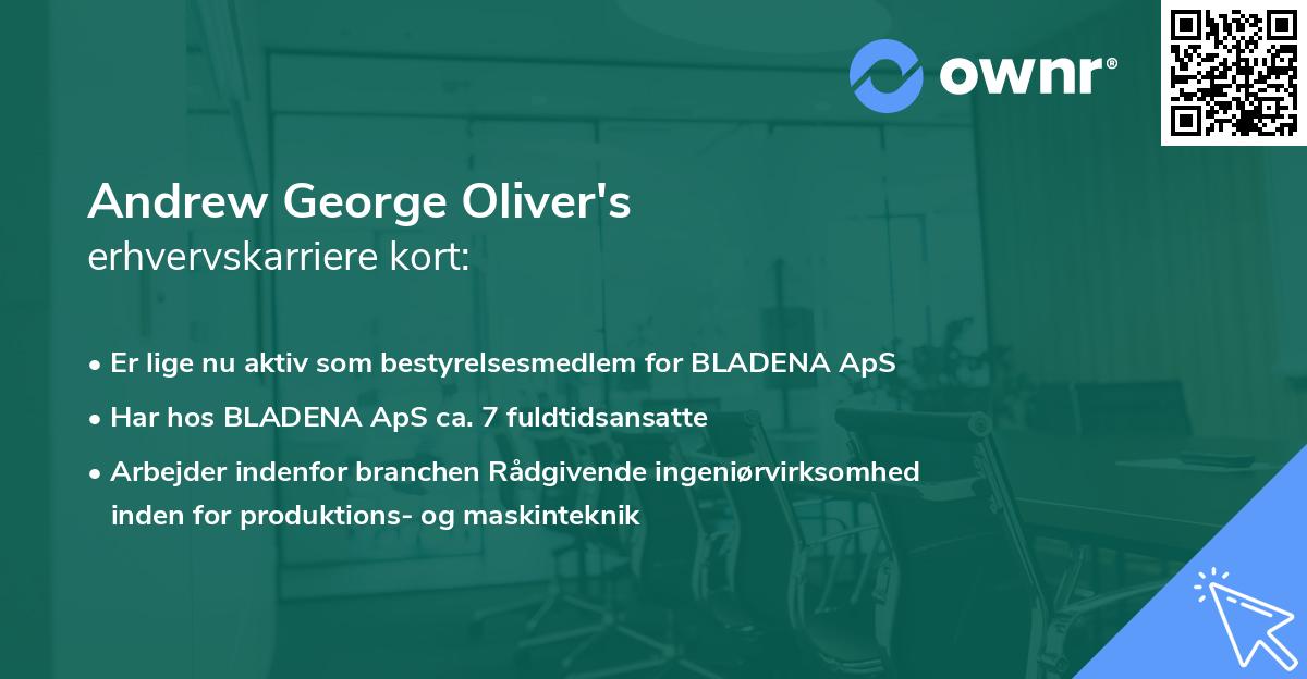 Andrew George Oliver's erhvervskarriere kort