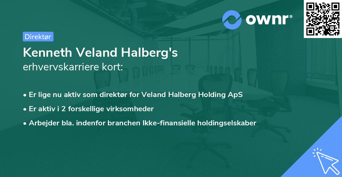 Kenneth Veland Halberg's erhvervskarriere kort