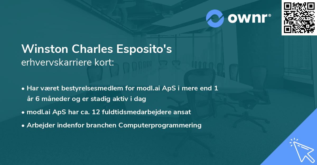 Winston Charles Esposito's erhvervskarriere kort