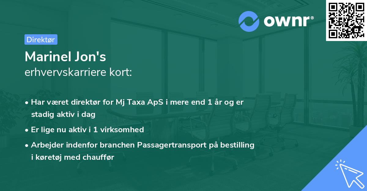 Marinel Jon's erhvervskarriere kort