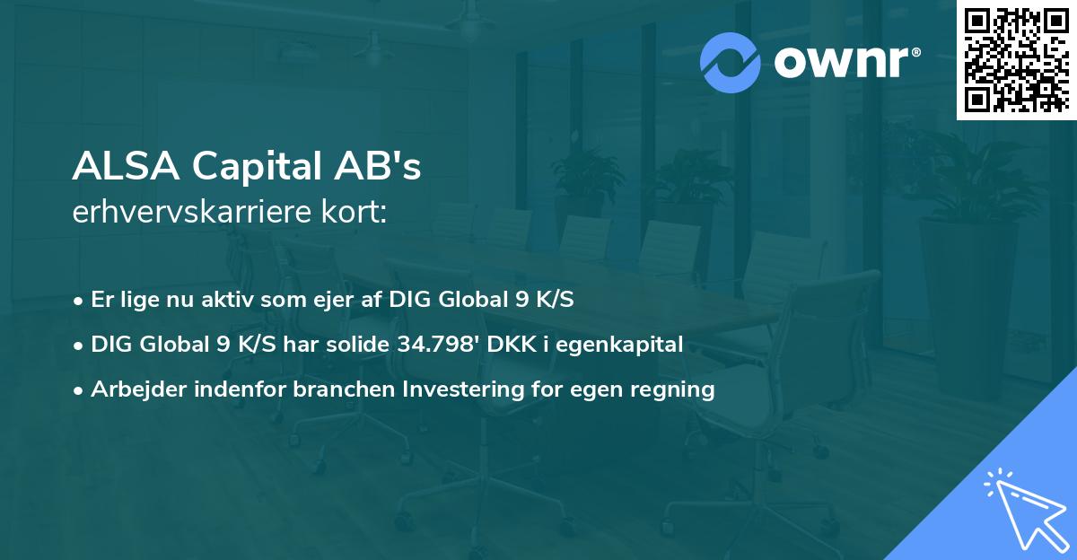ALSA Capital AB's erhvervskarriere kort