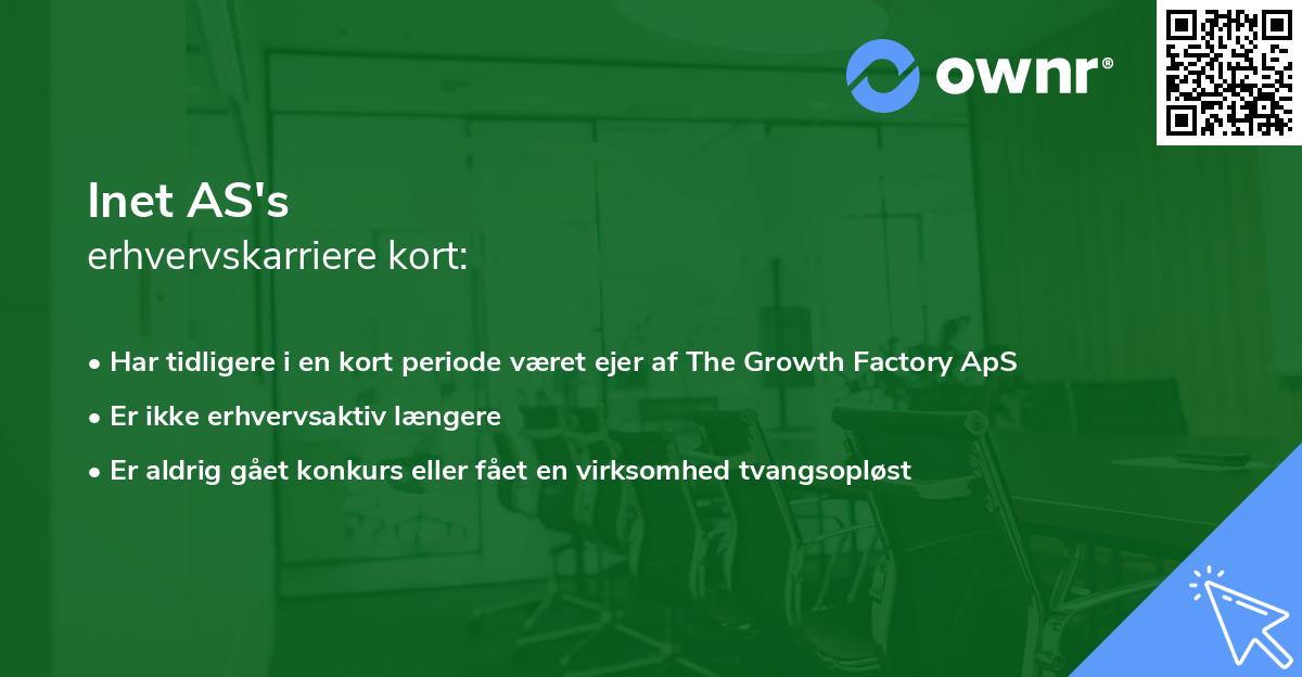 Inet AS's erhvervskarriere kort